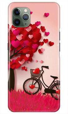 Red Heart Cycle Mobile Back Case for iPhone 11 Pro Max (Design - 222)
