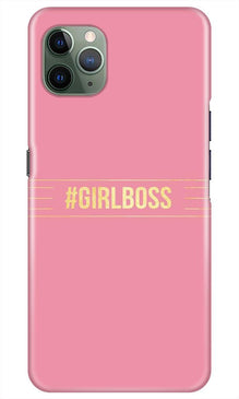Girl Boss Pink Mobile Back Case for iPhone 11 Pro Max (Design - 263)
