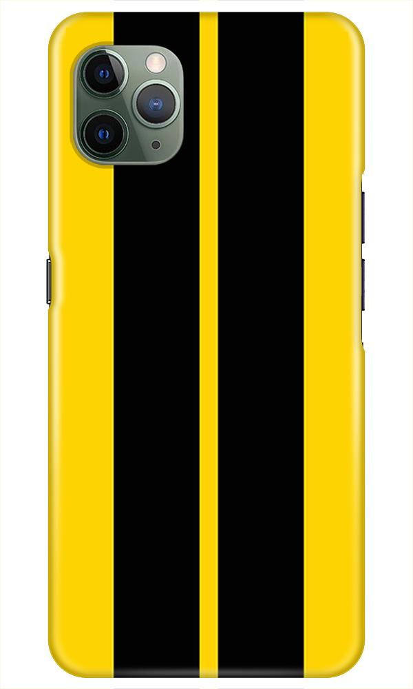Black Yellow Pattern Mobile Back Case for iPhone 11 Pro Max (Design - 377)