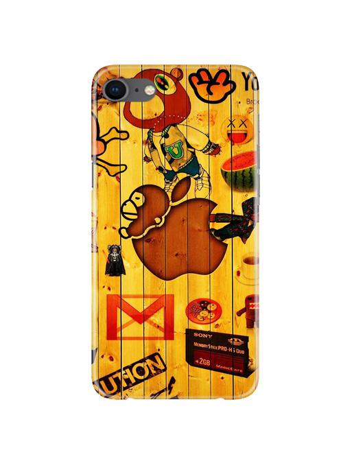 Wooden Texture Mobile Back Case for iPhone 8  (Design - 367)