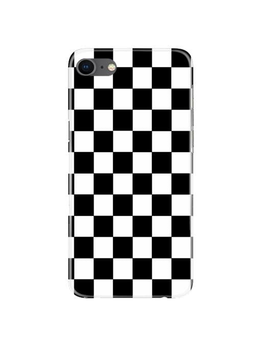 Black White Boxes Mobile Back Case for iPhone 8  (Design - 372)