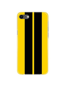 Black Yellow Pattern Mobile Back Case for iPhone 8  (Design - 377)