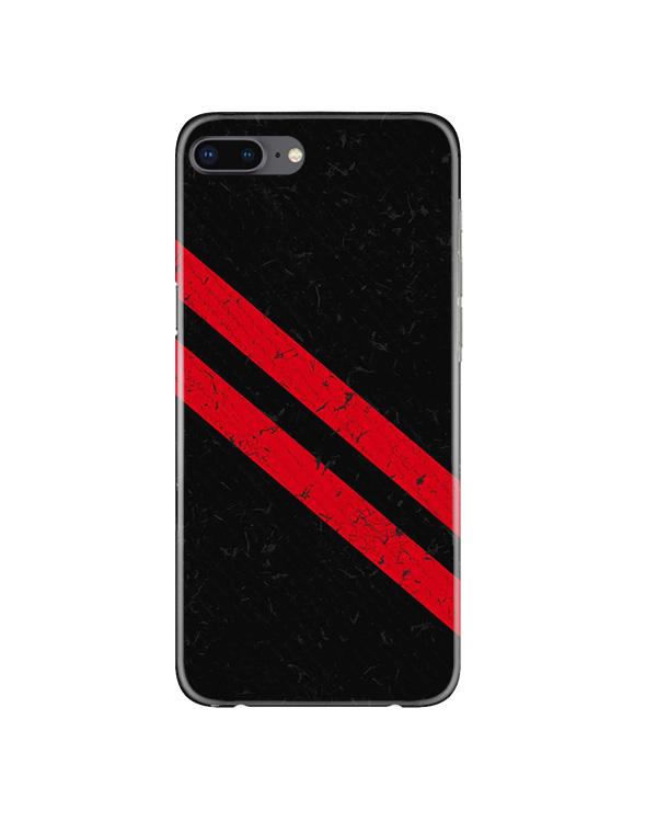 Black Red Pattern Mobile Back Case for iPhone 8 Plus  (Design - 373)