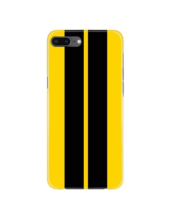 Black Yellow Pattern Mobile Back Case for iPhone 8 Plus  (Design - 377)