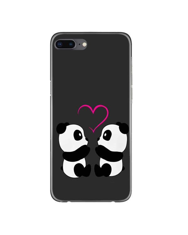 Panda Love Mobile Back Case for iPhone 8 Plus  (Design - 398)
