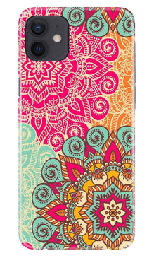 Rangoli art Mobile Back Case for iPhone 12 Mini (Design - 6)