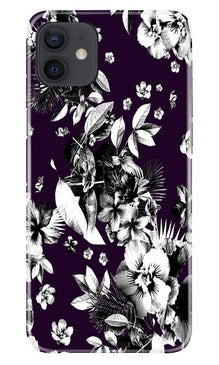 white flowers Mobile Back Case for iPhone 12 Mini (Design - 7)