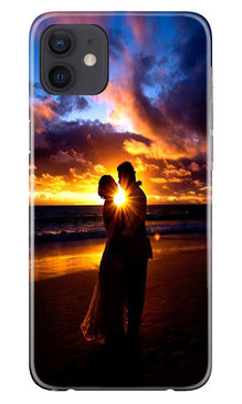 Couple Sea shore Mobile Back Case for iPhone 12 Mini (Design - 13)