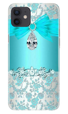 Shinny Blue Background Mobile Back Case for iPhone 12 Mini (Design - 32)