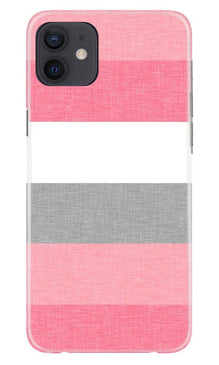 Pink white pattern Mobile Back Case for iPhone 12 Mini (Design - 55)