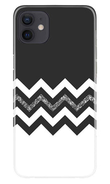 Black white Pattern2Mobile Back Case for iPhone 12 Mini (Design - 83)