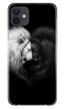 Dark White Lion Mobile Back Case for iPhone 12 Mini  (Design - 140)