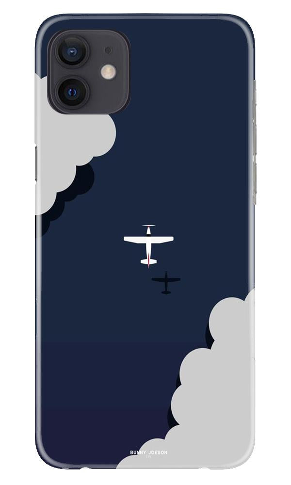 Clouds Plane Case for iPhone 12 Mini (Design - 196)