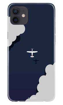 Clouds Plane Mobile Back Case for iPhone 12 Mini (Design - 196)