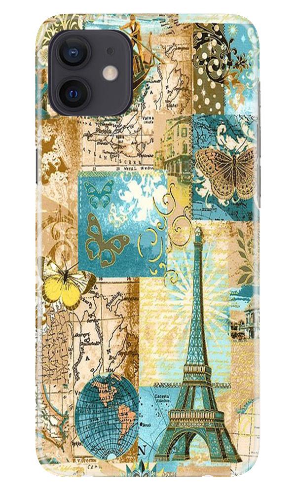 Travel Eiffel Tower Case for iPhone 12 Mini (Design No. 206)