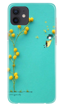 Flowers Girl Mobile Back Case for iPhone 12 (Design - 216)