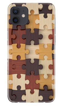 Puzzle Pattern Mobile Back Case for iPhone 12 Mini (Design - 217)