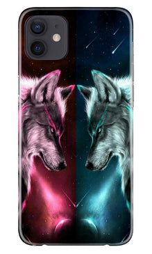 Wolf fight Mobile Back Case for iPhone 12 Mini (Design - 221)