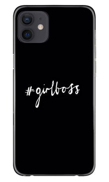 #GirlBoss Mobile Back Case for iPhone 12 Mini (Design - 266)