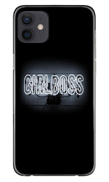 Girl Boss Black Mobile Back Case for iPhone 12 (Design - 268)
