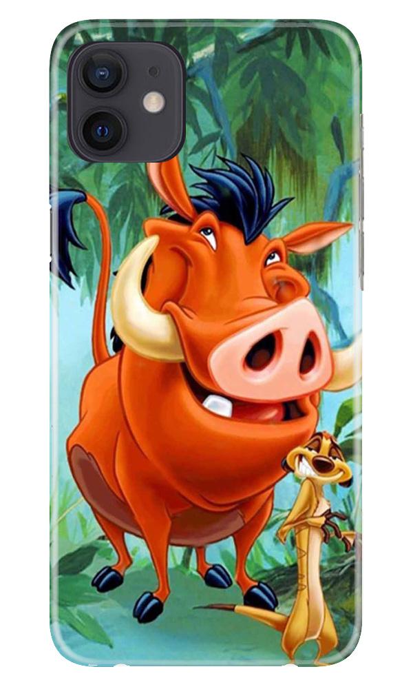 Timon and Pumbaa Mobile Back Case for iPhone 12 Mini (Design - 305)