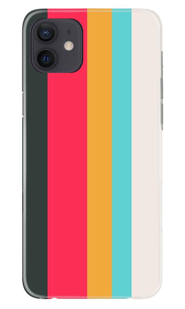 Color Pattern Mobile Back Case for iPhone 12 (Design - 369)