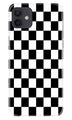 Black White Boxes Mobile Back Case for iPhone 12 (Design - 372)