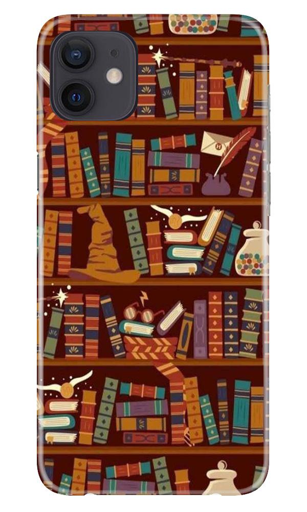 Book Shelf Mobile Back Case for iPhone 12 (Design - 390)