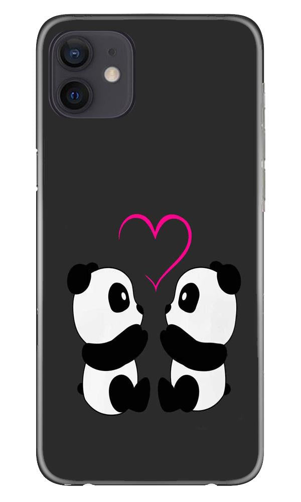 Panda Love Mobile Back Case for iPhone 12 (Design - 398)