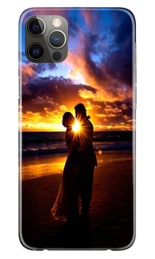 Couple Sea shore Mobile Back Case for iPhone 12 Pro (Design - 13)