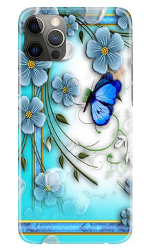 Blue Butterfly Mobile Back Case for iPhone 12 Pro (Design - 21)