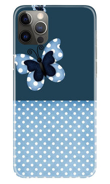 White dots Butterfly Mobile Back Case for iPhone 12 Pro (Design - 31)