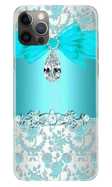 Shinny Blue Background Mobile Back Case for iPhone 12 Pro (Design - 32)