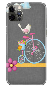 Sparron with cycle Mobile Back Case for iPhone 12 Pro (Design - 34)