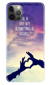 Fall in love Mobile Back Case for iPhone 12 Pro Max (Design - 50)