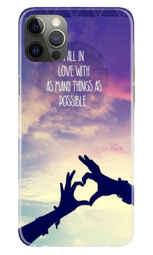 Fall in love Mobile Back Case for iPhone 12 Pro (Design - 50)