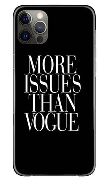 More Issues than Vague Mobile Back Case for iPhone 12 Pro (Design - 74)