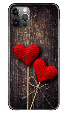 Red Hearts Mobile Back Case for iPhone 12 Pro (Design - 80)