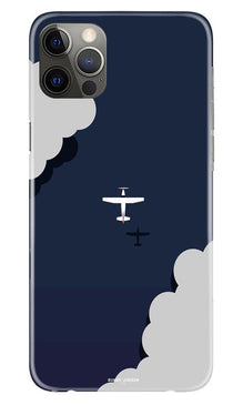 Clouds Plane Mobile Back Case for iPhone 12 Pro (Design - 196)