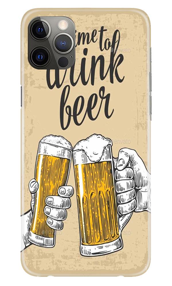 Drink Beer Mobile Back Case for iPhone 12 Pro (Design - 328)