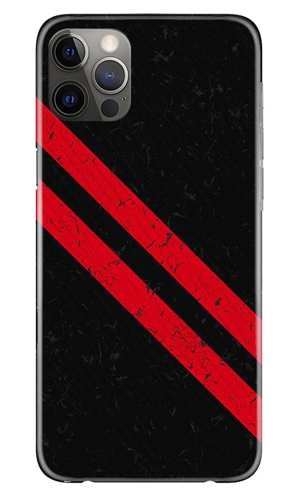Black Red Pattern Mobile Back Case for iPhone 12 Pro (Design - 373)