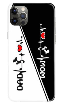 Love Mom Dad Mobile Back Case for iPhone 12 Pro (Design - 385)