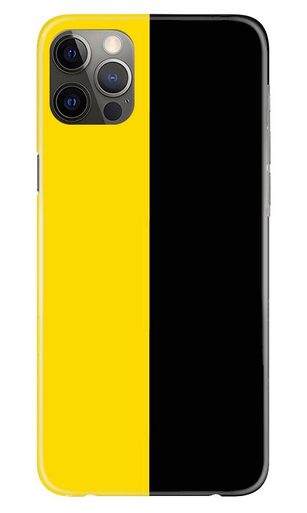 Black Yellow Pattern Mobile Back Case for iPhone 12 Pro (Design - 397)