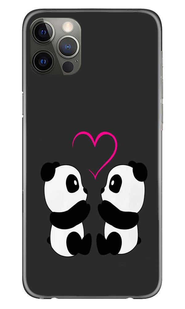 Panda Love Mobile Back Case for iPhone 12 Pro (Design - 398)