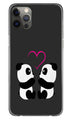 Panda Love Mobile Back Case for iPhone 12 Pro (Design - 398)