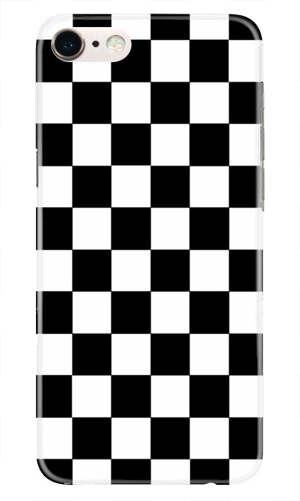 Black White Boxes Mobile Back Case for iPhone 7  (Design - 372)