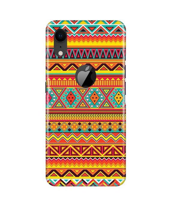 Zigzag line pattern Case for iPhone Xr Logo Cut