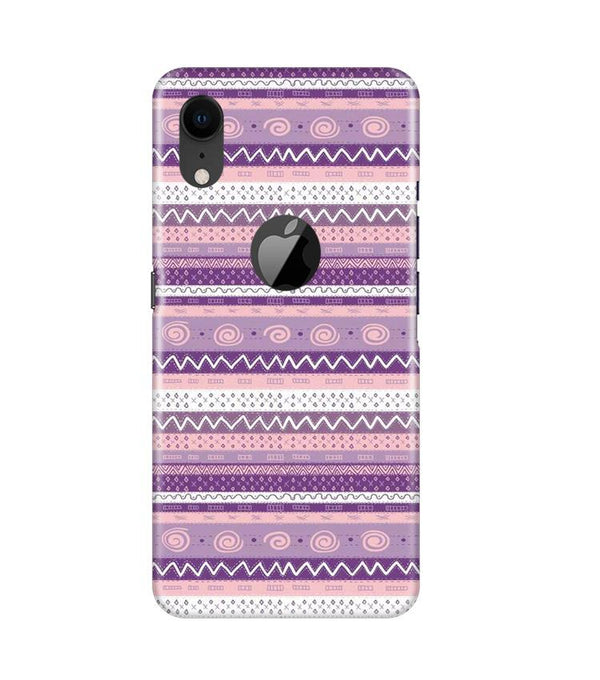 Zigzag line pattern3 Case for iPhone Xr Logo Cut