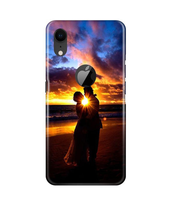 Couple Sea shore Case for iPhone Xr Logo Cut