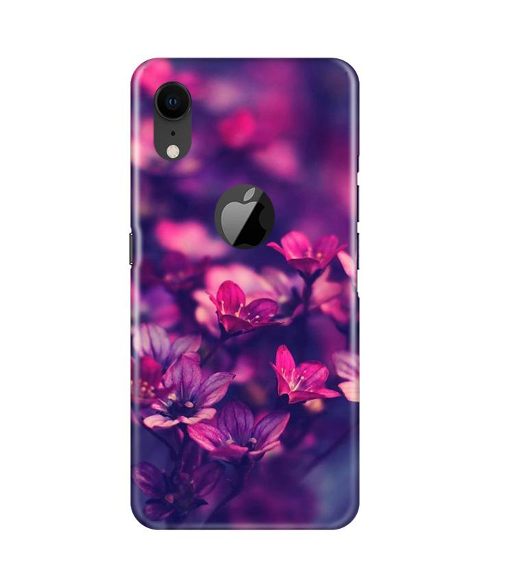 flowers Case for iPhone Xr Logo Cut